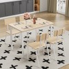 KTMBDW 5-Piece Kitchen Dining Table Set, Wood Tabletop & Heavy-Duty Metel Frame, Rectangle Dinette with 4 Chairs for Dining Room - 2 of 4