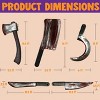 Joyfy 5 Pcs Halloween Fake Blood Weapon Props, Prop Knife Toy Haunted House Fake Knife, Halloween Indoor and Outdoor Decorations - 4 of 4