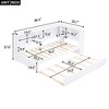 NicBex Twin Size Daybed with Trundle,Storage Cabinets and USB Ports for Bedroom,Living Room,Apartment - 3 of 4