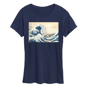 Women's - Peanuts - Snoopy Great Wave Short Sleeve Graphic T-Shirt - 1 of 4