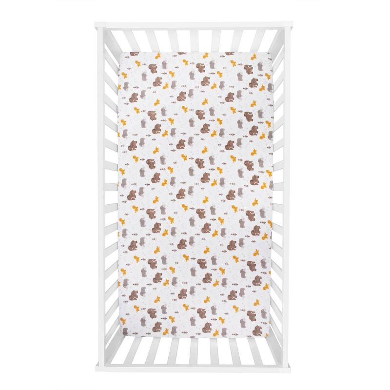 Trend Lab Woolly Friends Flannel Fitted Crib Sheet, 3 of 5