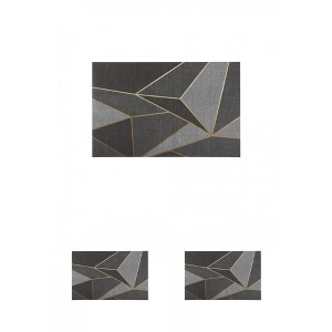 Unique Bargains Modern Geometric Non-Slip Kitchen Floor Mats Set - 1 of 4