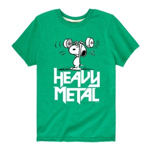 Boys' - Peanuts - Heavy Metal Snoopy Short Sleeve Graphic T-Shirt - 1 of 4