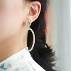 Rhinestone Oval Dangle Earrings Sparkly Wedding Bridal Jewelry - 2 of 4