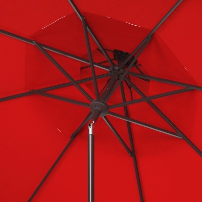 Milan Red 9Ft Double Top Crank Fringe Umbrella