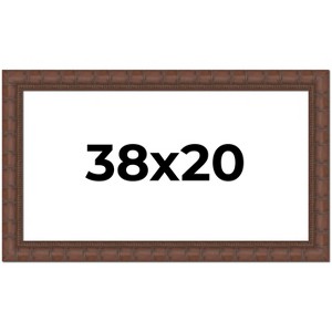 PosterPalooza | 38x20 Wide Bamboo Picture Frame, UV Acrylic, 4 Finishes - Brown, Black, Silver, and Natural - 1 of 4