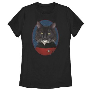 Women's Star Trek: The Next Generation Number One Commander William T Riker Cat T-Shirt - 1 of 4