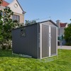 GDFStudio Cathy Motorcycle Outdoor Storage Shed with Window and Without Tracks - 3 of 4