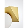 Elegant Lighting Jillian 3 light Brass and frosted white Bath Sconce - 3 of 4