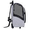 VidaXL Foldable Multipurpose Pet Trolley Carrier Bag in Gray - Ventilated and Collapsible Pet Backpack/Handbag for Small Pets - 3 of 4