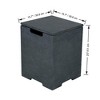 Elementi 15.7" Propane Tank Cover Concrete Hideaway Table for 20 lb Tank - 3 of 4