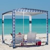 Outsunny Quick Beach Cabana Canopy Umbrella, 7.9' Easy-Assembly Sun-Shade Shelter with Sandbags, Cool UV50+ Fits Kids & Family, Blue - 2 of 4