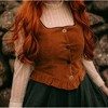 Women's Vintage Corset Fairy Tale Hobbitvest Pirate Costume Metal Buttons Vest - 3 of 4