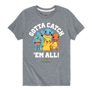 Boys' - Pokémon - Gotta Catch Em All Starters Short Sleeve Graphic T-Shirt - 1 of 4