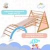 Whisen Wooden Climbing Triangle Set, Indoor Arc Climber, Ramp & Arch Rocker, Multifunction - Natural Wood - 4 of 4