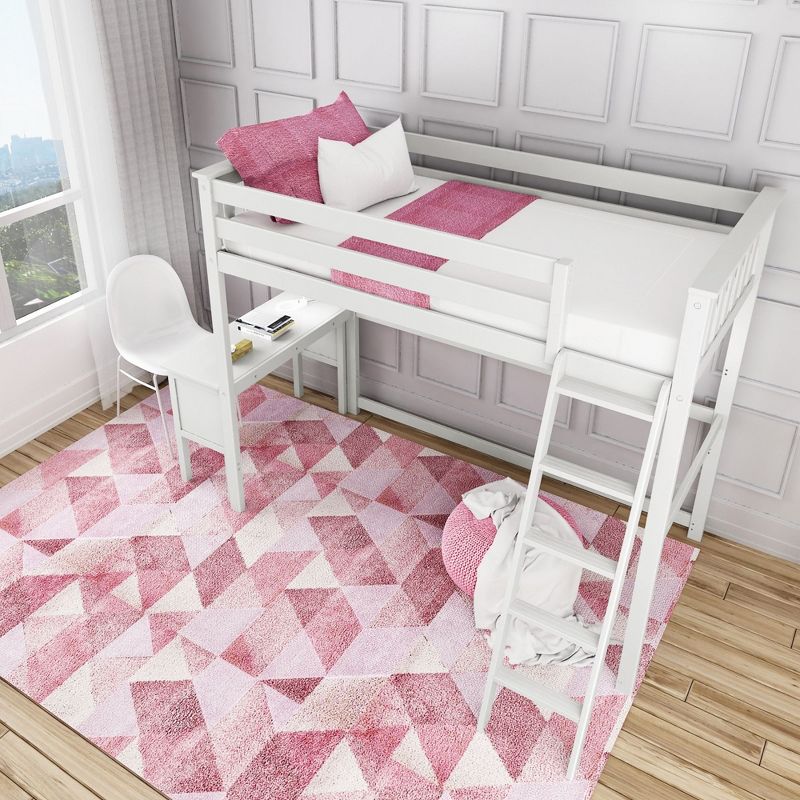 Max & Lily Twin-Size High Loft Bed with Desk, 4 of 6