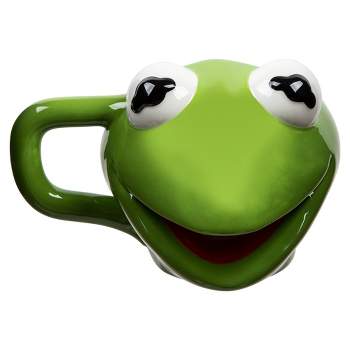 Disney Muppets Kermit The Frog puppet 20 Oz Ceramic Sculpted Mug