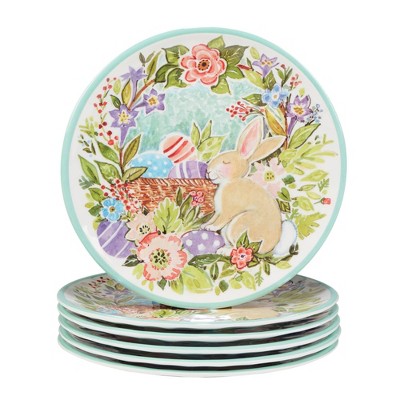 Set Of 6 Joy Of Easter Melamine Salad Plates - Certified