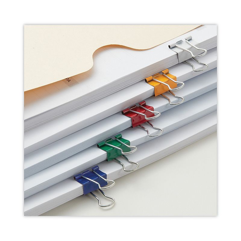 UNIVERSAL Mini Binder Clips 1/4" Capacity 1/2" Wide Assorted Colors 60/Pack 31027, 5 of 8