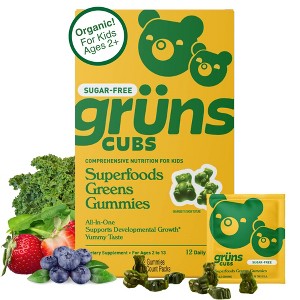 Grüns Kids' Sugar-Free Superfoods Greens Gummies - 72ct/12 Servings - 1 of 4