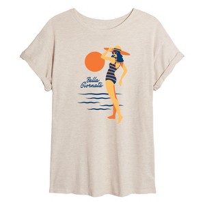 Women's - Instant Message - Bella Giornata Oversized Graphic T-Shirt - 1 of 4