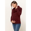 Hello Miz Women's Cowl Neck Long Sleeve Maternity Knit Sweater Top - 2 of 4