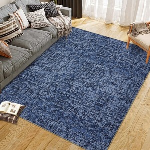 Washable Kitchen Modern Abstract Runner Rug,Non Slip Soft Low Pile Indoor Floor for Dining Room Office Entrywa - 1 of 4