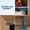 5 Freestanding Cube Shelf, 4-Tier Open Bookshelf with Legs, Walnut Bookcase Retro Wood Bookshelves Storage Organizer Shelf, Storage Organizer - 4 of 4