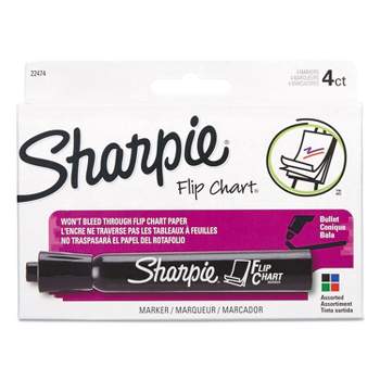 Sharpie Flip Chart Markers Bullet Tip Four Colors 4/Set 22474