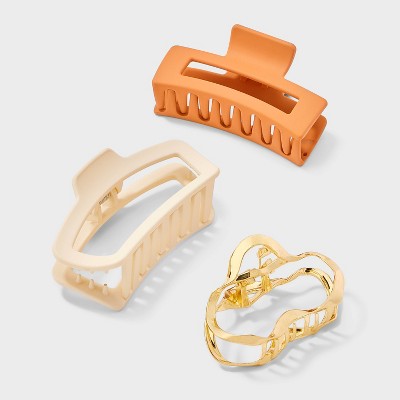 Cutout Claw Hair Clip Pack Set 3pc - Universal Thread™
