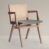 KLAREL Elye Armchair | Cane Backed Dining Chair With Leather Seat - 2 of 4