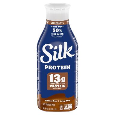 Silk High Protein Gluten Free Chocolate Soy Milk - 48 fl oz