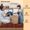Washable Area Rug Modern Geometric Bordered Rug Low Pile Non Slip Floor Carpet, Soft Non Shedding Thin Rug, Distressed Rug for Bedroom Living Room - 2 of 4