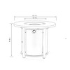Gulches 32" Round Propane Gas Fire Pit Table - 50,000 BTU Steel Fire Pit with Lid, Volcanic Stones & Regulator, Imitation Wicker Design - 3 of 4