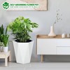 Tall Diamond Planters (Set of 2) ¨C Black Indoor/Outdoor Flower Pots with Water Level Monitor & Wheels for Patio, Porch, Living Room - 3 of 4