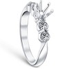 Pompeii3 1/2ct Diamond Semi Mount Engagement Ring 14K White Gold Round Setting - 3 of 4
