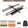 Coucheta Motorcycle Carrier, 2-Bike Steel Motorcycle Hitch Mount&Ramp, Dirt Bike Trailer Hauler,&Straps&Stabilizer, for Car, Truck&2" Hitch Receiver - 2 of 4
