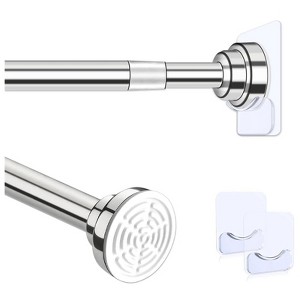 Adjustable shower curtain rod, 32 to 84 inches, stainless steel - 1 of 4