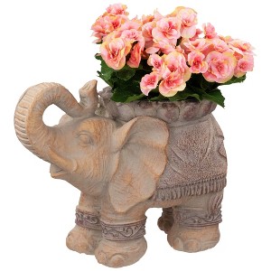 Northlight Elephant Outdoor Garden Planter - 13.75" - 1 of 4