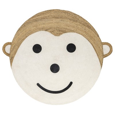 Nuloom Weylyn Monkey Handwoven Kids Jute Indoor Area Rug