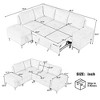 88.2" Convertible L-Shaped Sectional Sofa Bed with Ample Storage, Drop-down Table, Dual Cup Holders & USB Charging - 3 of 4