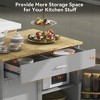 Rolling Kitchen Island, Mobile Kitchen Island With Wheels, Mobile Kitchen Storage Islands For Dining Room - 3 of 4