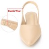 Allegra K Women's Faux Leather Pointed Toe Slip-On Slingback Flat Pumps - 2 of 4