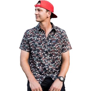 Burlebo Men's Performance Short Sleeve Button Up Shirt - 1 of 2