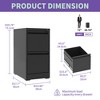 YONWAY Vertical File Cabinet with Lock, 5 Drawer Filing Cabinet, Steel File Storage Cabinet, for A4 Legal/Letter Size, for Home Office and School - 3 of 4