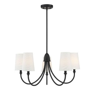 Savoy House Cameron 5 - Light Chandelier in  Matte Black - 1 of 4