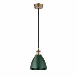 Plymouth Dome - 1 Light Cord Hung Mini Pendant In Industrial Style-11.25 Inches Tall and 7.5 Inches Wide - 1 of 1