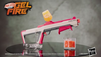 Nerf Pro Gelfire Raid Blaster, Fire 5 Rounds At Once, 10,000 Gelfire Rounds