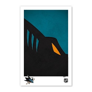 NHL San Jose Sharks Logo Art Poster Print - 1 of 4