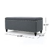 CAVINAS Modern Pull-Open Top Ottoman Bench with Nailhead Accents,Rectangular Storage Ottoman for Living Room - 4 of 4
